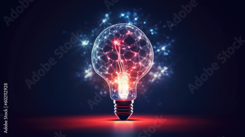 Light bulb and smart brain inside and network connection