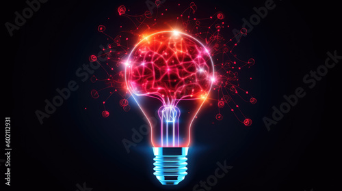 Light bulb and smart brain inside and network connection