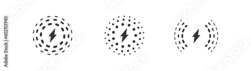 Wireless charging icon on light background. Smartphone symbol. Charging, modern techology, power, electricity. Flat and colored style. Flat design. Vector illustration.