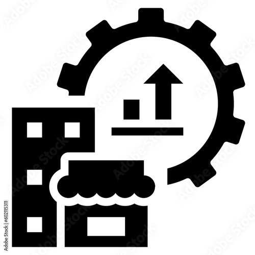 efficiency glyph style icon