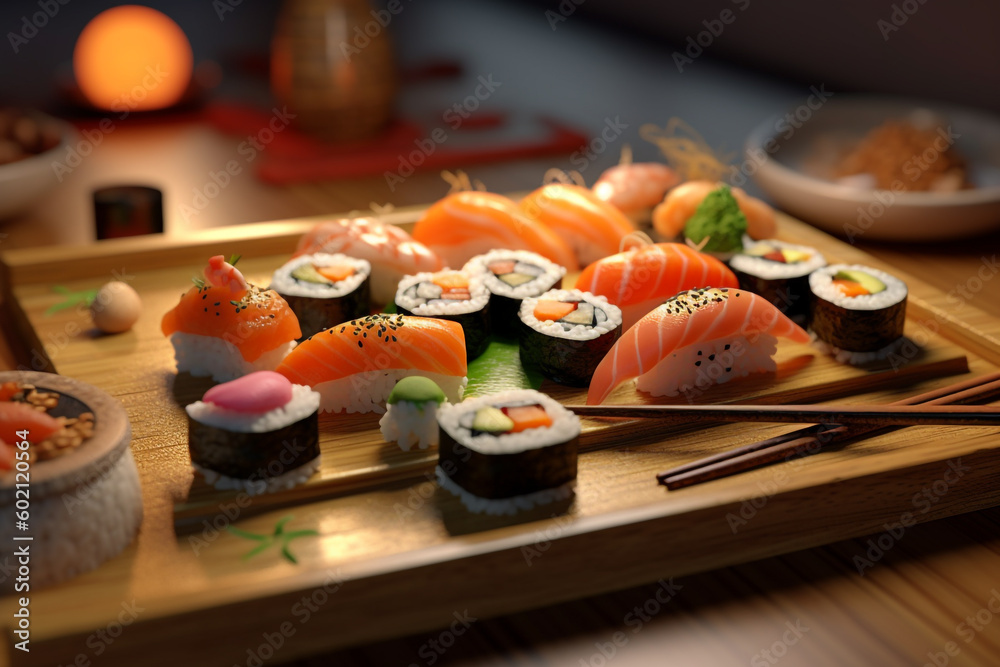 Generative Ai. Sushi is a dish that combines Japanese rice and seafood. Generative Ai. Sushi is a dish that combines Japanese rice and seafood.