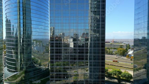 Aerial view of Corporate Buildings on a Sunny Day
