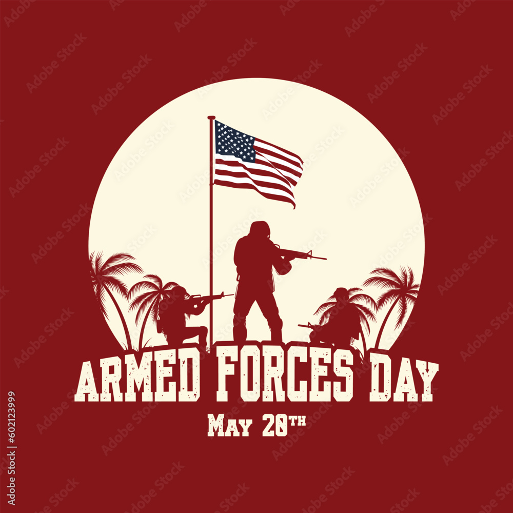 Fototapeta premium armed forces day america