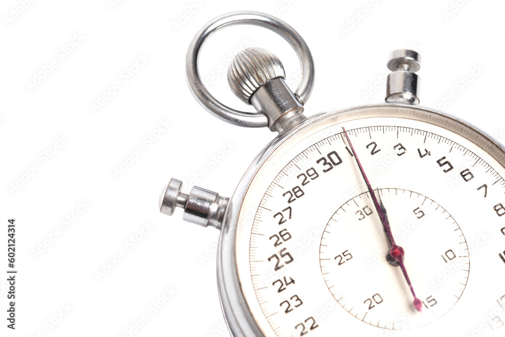 Old stopwatch isolated on white background Old stopwatch isolated on white background