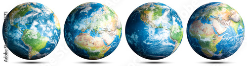 Planet Earth globe world set