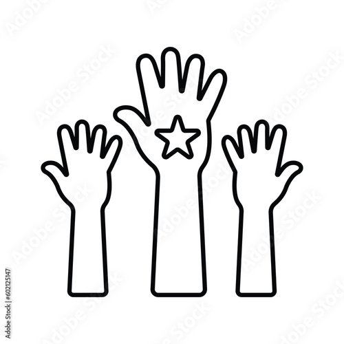 Accountable, answerable icon. Line, outline symbol. photo