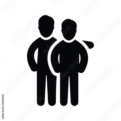 Accompany, Two men couple icon.