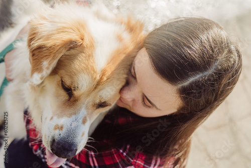 girl with dog