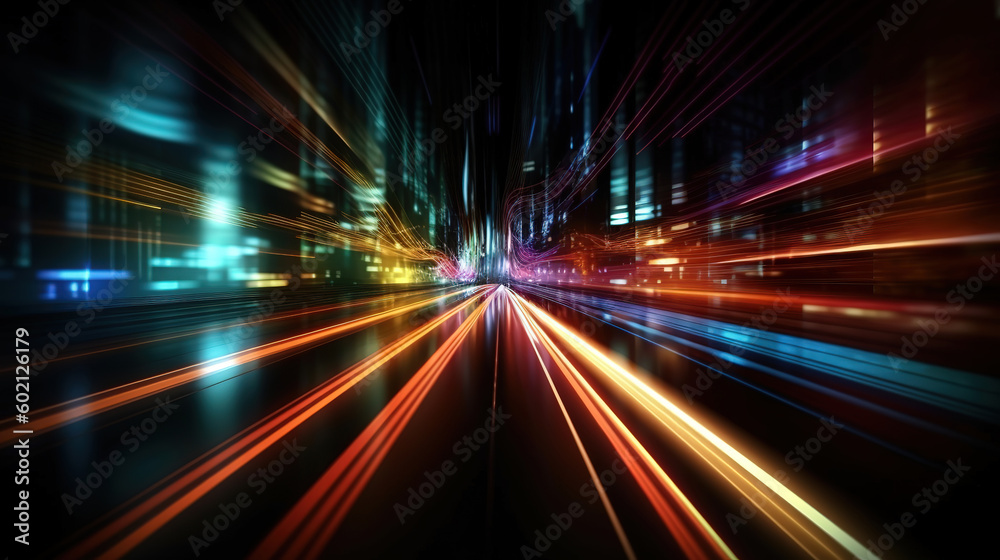Colorful shiny lights background. Generative ai Colorful shiny lights background. Generative ai