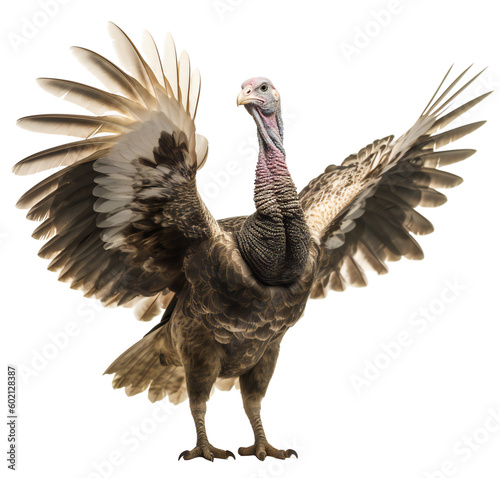 Fototapete The big turkey flaps its magnificent wings