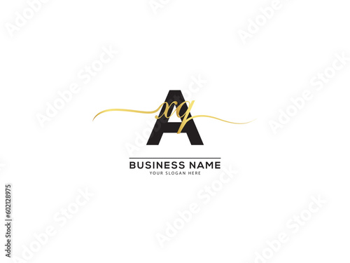 Initials Axq Alphabet Letter Logo, Signature Axq xaq Logo Letter Vector For Luxury Shop photo