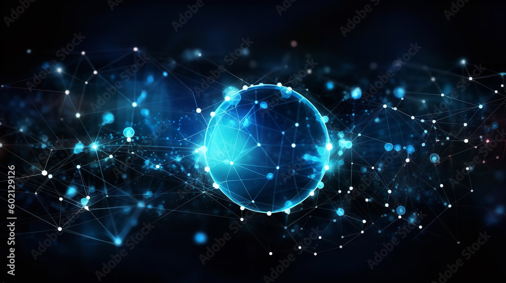 Obraz premium background with glowing circles