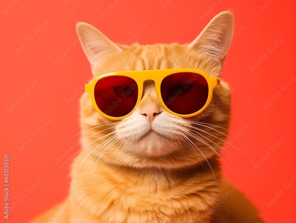 Cat in sunglasses, generative ai Cat in sunglasses, generative ai