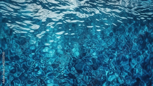 Blue swimming pool textured. Generative ai