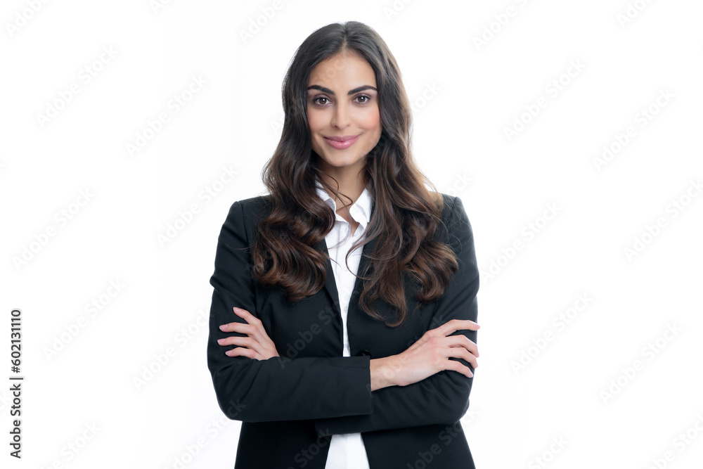Successful business woman in suit smiling friendly. Successful business. Businesswoman portrait isolated on white. Successful business woman in suit smiling friendly. Successful business. Businesswoman portrait isolated on white.