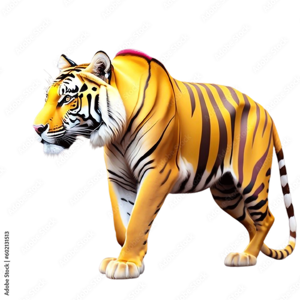 Attractive funny tiger, panther PNG file