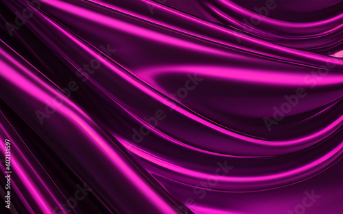 Purple silk fabric background. Generative AI