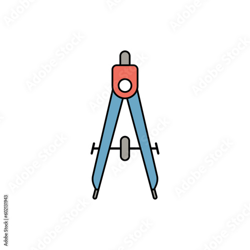 Divider Architecture Compass Icon Vector Template
