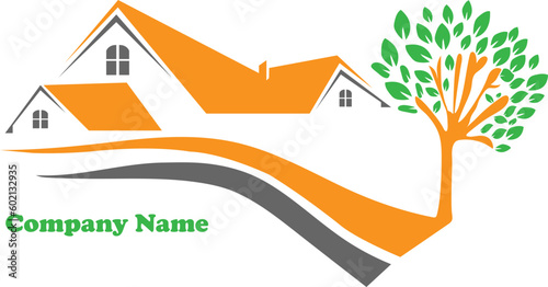 Modern Home Real Estate Logo