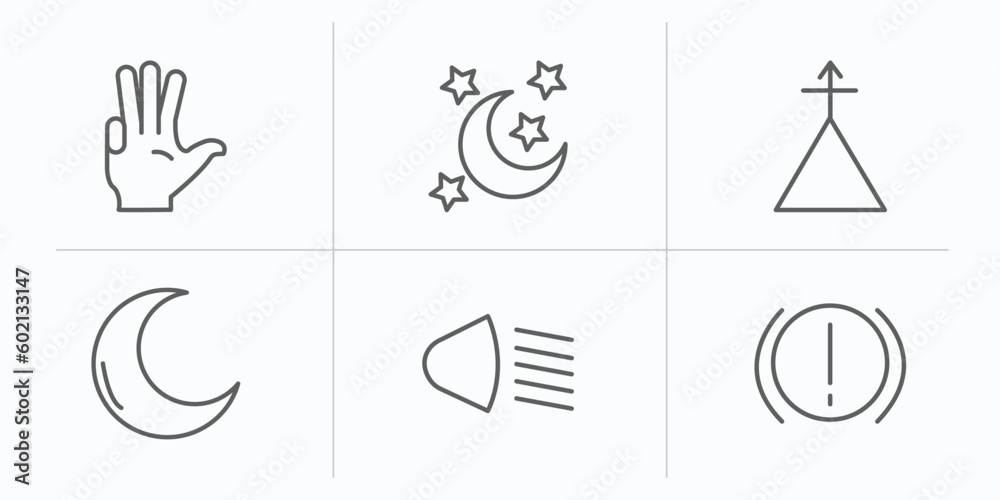 shapes outline icons set. thin line icons such as four finger in hand ...