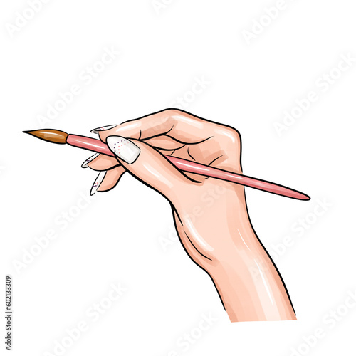 hand with a pencil