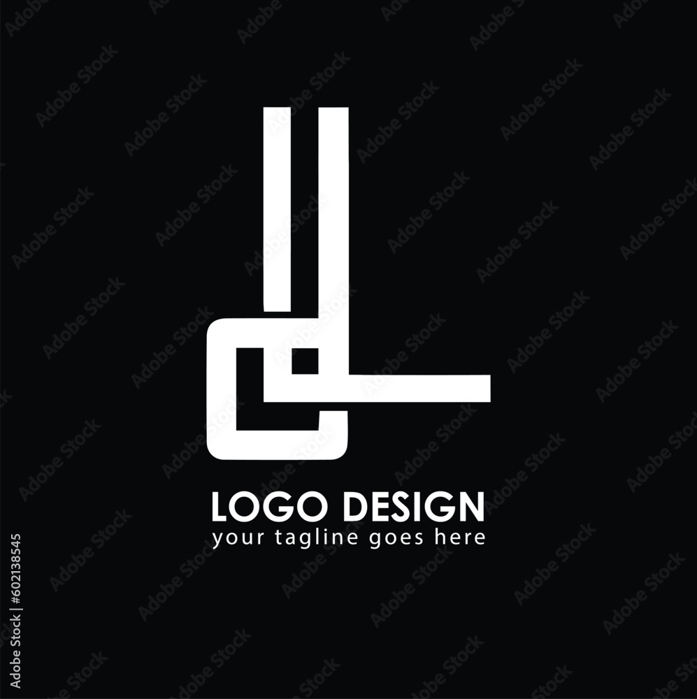 DL LD Logo Design, Creative Minimal Letter LD DL Monogram - obrazy, fototapety, plakaty 