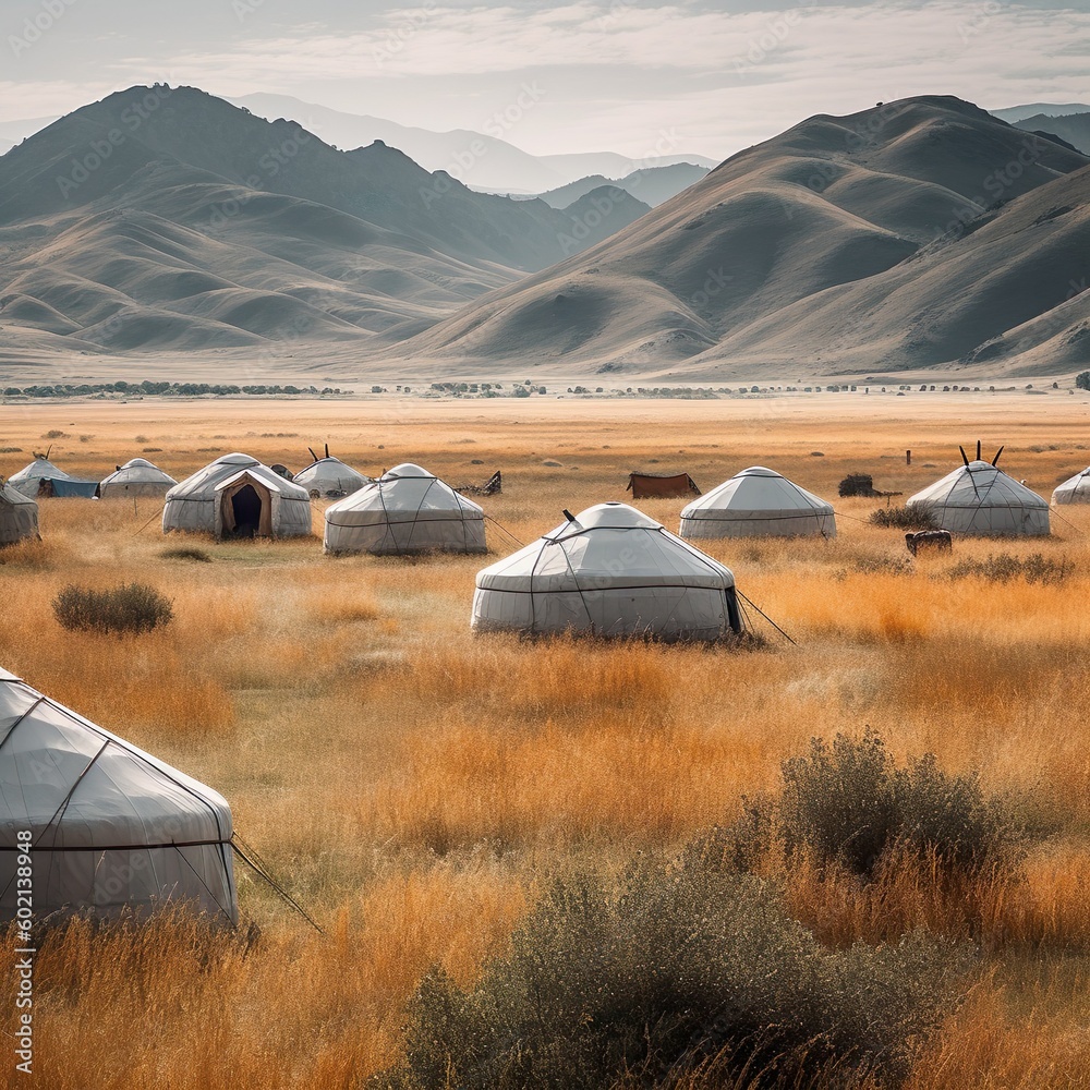 Viviendo la Tradición: Carpas yurtas en un paisaje montañoso de Mongolia, un encuentro con la cultura nómada