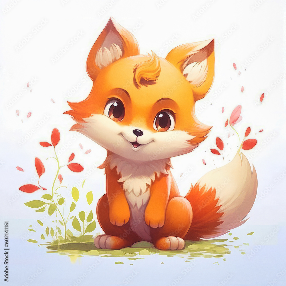 Cute Cartoon Fox Character | Generative AI Cute Cartoon Fox Character | Generative AI