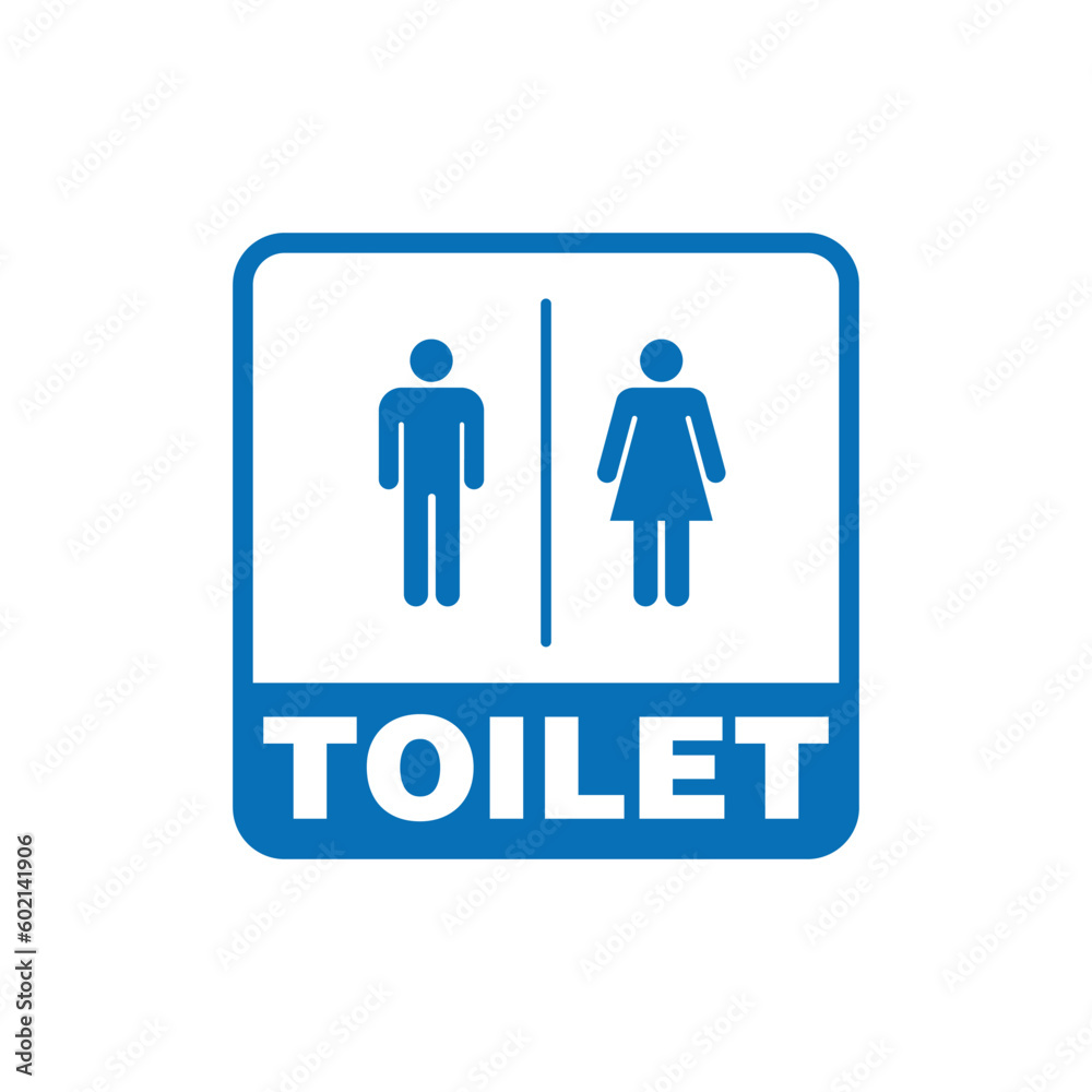 Toilet Restroom Sign Placard Vector Template Toilet Restroom Sign Placard Vector Template