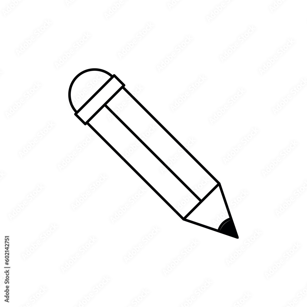 Fototapeta premium Simple Trendy Pencil Icon Vector Template