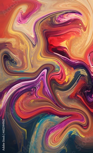 abstract background fluid art. Oil and acrylic. Colorful multicolored background