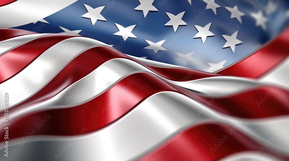 Obraz premium USA flag background. Illustration AI Generative.