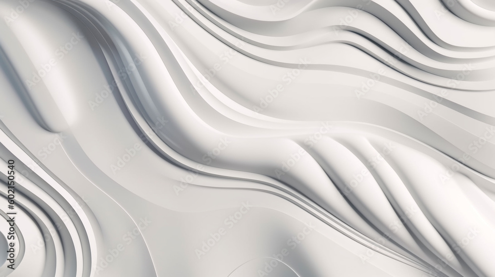 white irregular organic rounded waves geometric pattern background template