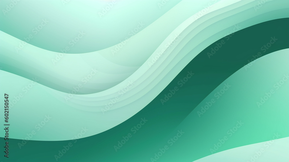 white and green irregular organic rounded waves geometric pattern background template