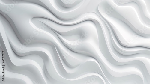 white irregular organic rounded waves geometric pattern background template