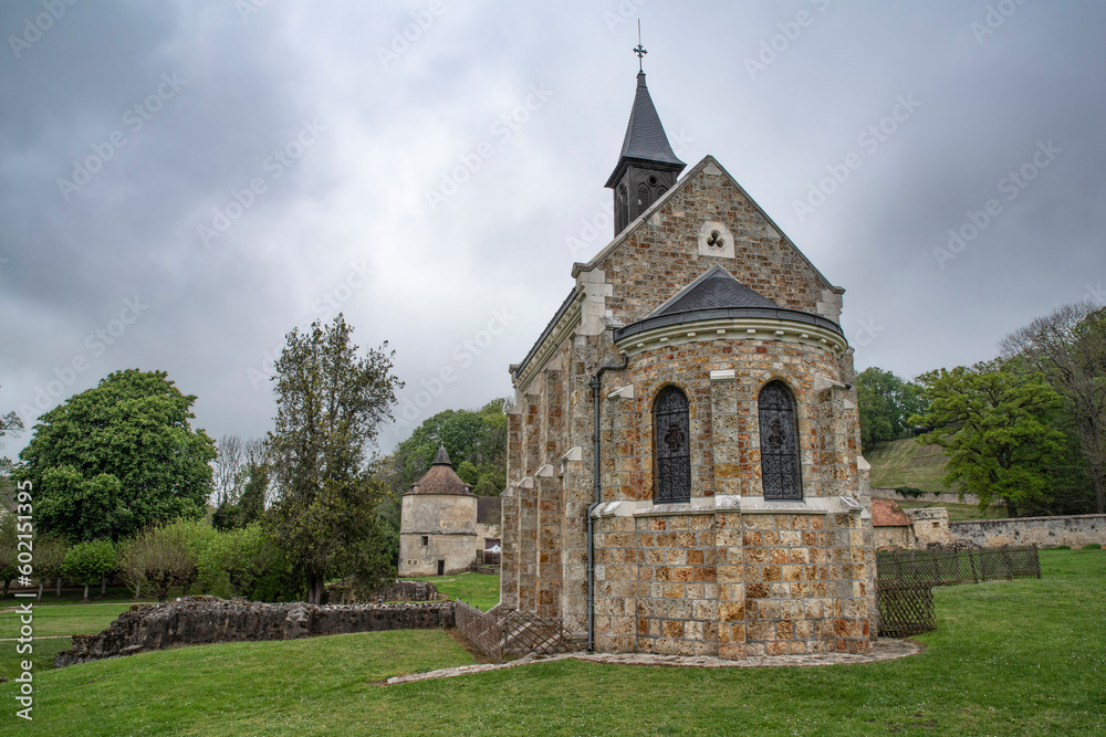 Architecture of the church of Port Royale des Champs in the Chevreuse valley in France