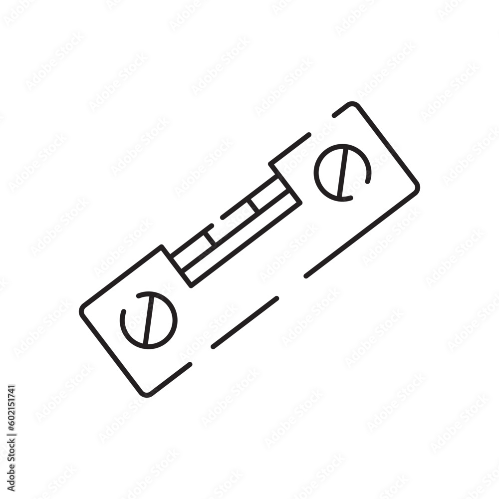 Construction tools - outline icon spirit level, vector, simple thin line icon collection Construction tools - outline icon spirit level, vector, simple thin line icon collection