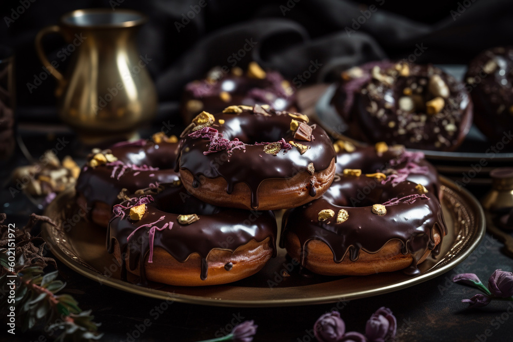 chocolate icing donuts