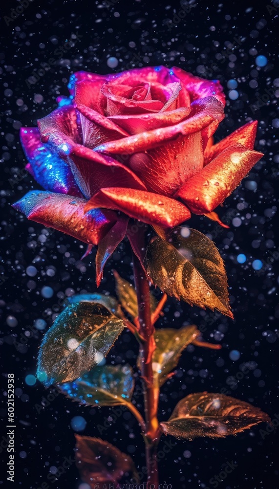 Single flow award-winning capture of a beautiful rose - generative ai Single flow award-winning capture of a beautiful rose - generative ai