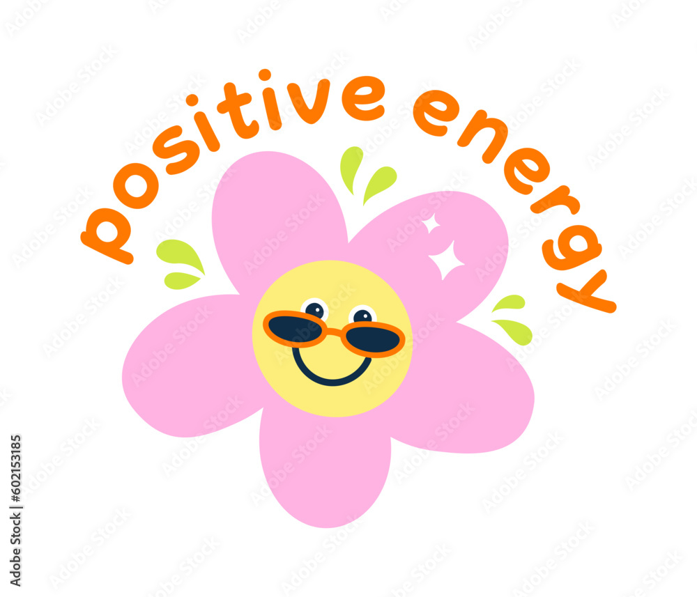 Positive Energy Flower Badge