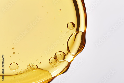 Close-up of oily facial serum drop. photo