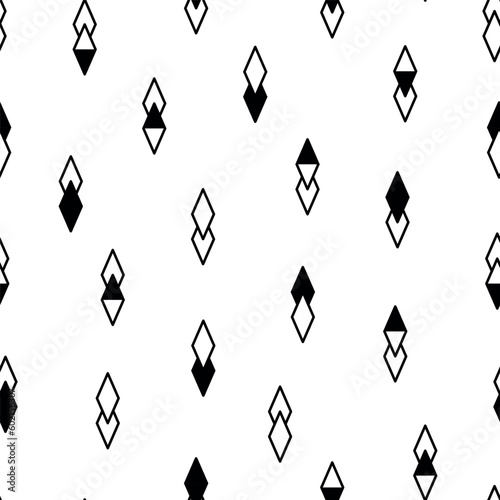 Rhombuses pattern. Abstract Ethnic Seamless Pattern. Tribal Boho Geometric Background.