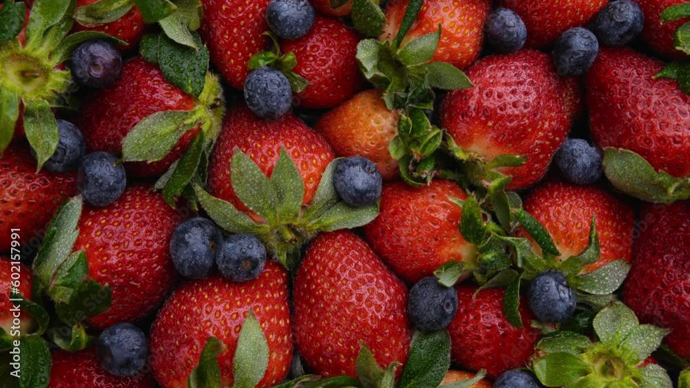 Ripe and Ready. Background of Freshly Picked Red Strawberries