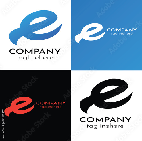 E letter logo and symbol vector template Premium Vector