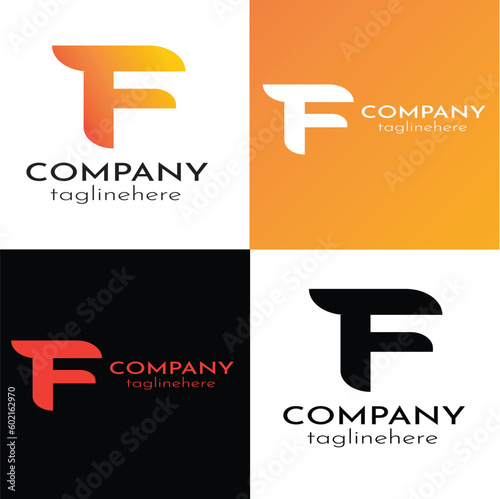 F letter logo and symbol vector template Premium Vector