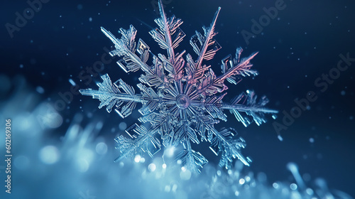 Close up snowflake