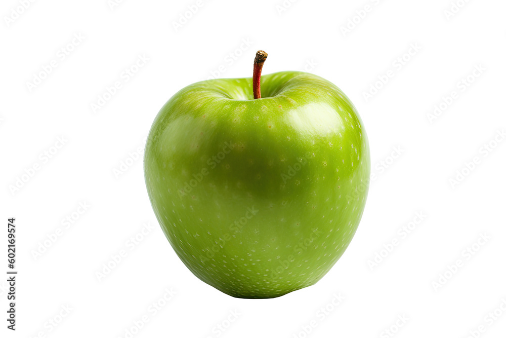a green apple on Transparent background Generative AI