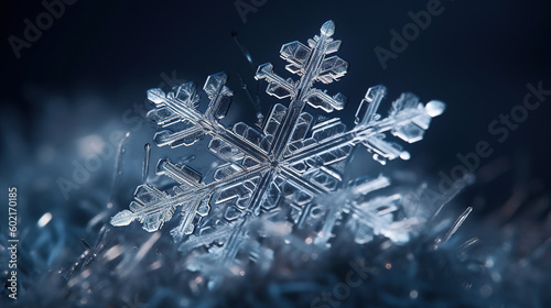 Close up snowflake