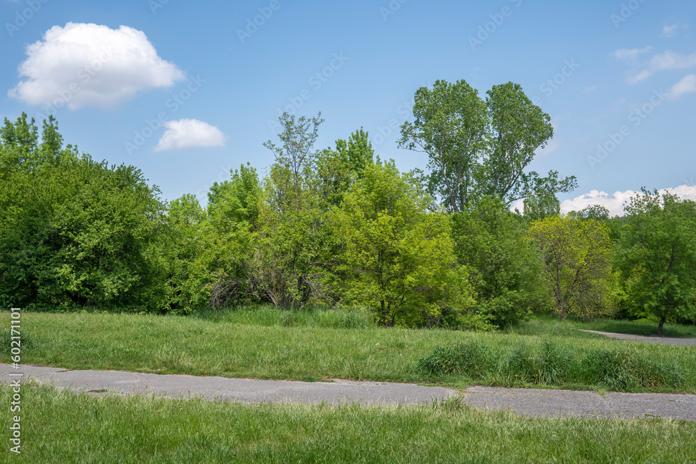 Spring view of South Park in city of Sofia, Bulgaria