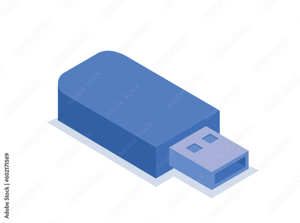 Isometric usb concept Isometric usb concept